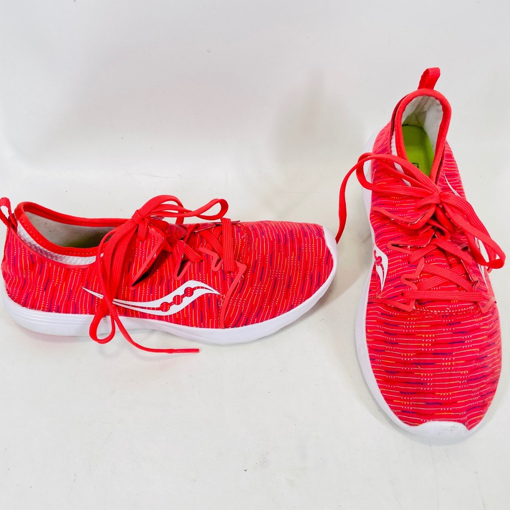 Saucony Stretch & Go Breeze Womens 9 Red Multi Running Shoes S30002-7